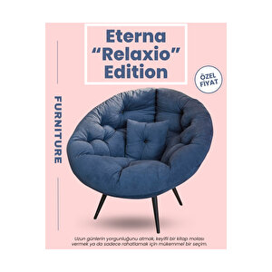 Lunare Maison Collection | Modern & Zarif Tekli Koltuk Berjer | Rahat Dinlenme Koltuğu Lacivert