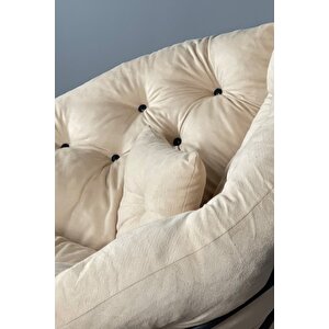 Gerd Tekli Koltuk Berjer Krem Krem