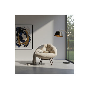 Aurelia Berjer | Riviera Collection | Modern & Zarif Tekli Koltuk Berjer | Rahat Dinlenme Koltuğu Krem