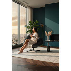 Thor 360 Derece Döner Mekanizmalı Berjer Tekli Koltuk Füme