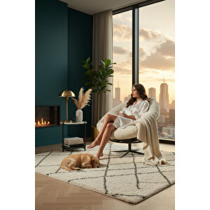 Thor 360 Derece Döner Mekanizmalı Berjer Tekli Koltuk Krem Krem