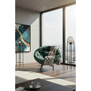 Groky Tekli Koltuk Berjer Yeşil Yeşil