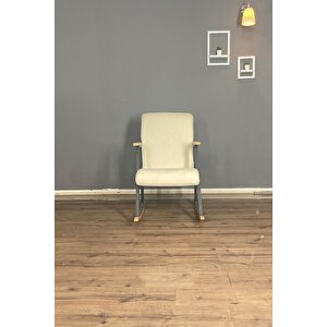 Lora Sallanan Koltuk Tv Koltuğu Sallanır Sandalye Dinlenme Koltuğu Rahat | Şık Tasarım Krem