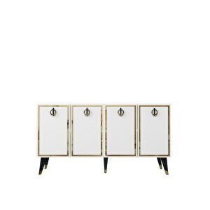 8214-32dd Kb150 Konsol, Tv Üni̇tesi̇ BEYAZ-SİYAH-ALTIN Beyaz-Altın