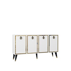 8214-32dd Kb150 Konsol, Tv Üni̇tesi̇ BEYAZ-SİYAH-ALTIN