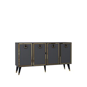 8214-32dd Kb150 Konsol, Tv Üni̇tesi̇ ANTRASİT-SİYAH-ALTIN