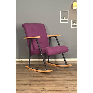 Lora Sallanan Koltuk Tv Koltuğu Sallanır Sandalye Dinlenme Koltuğu Rahat | Şık Tasarım Mor Mor