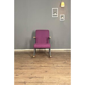 Lora Sallanan Koltuk Tv Koltuğu Sallanır Sandalye Dinlenme Koltuğu Rahat | Şık Tasarım Mor