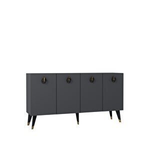 8216-32dd Kb150 Konsol, Tv Üni̇tesi̇ ANTRASİT-ALTIN-SİYAH