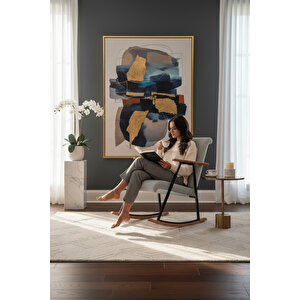 Lora Sallanan Koltuk Tv Koltuğu Sallanır Sandalye Dinlenme Koltuğu Rahat | Şık Tasarım Gri Gri