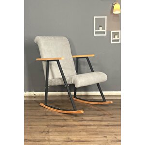 Lora Sallanan Koltuk Tv Koltuğu Sallanır Sandalye Dinlenme Koltuğu Rahat | Şık Tasarım Gri Gri