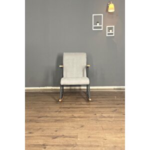 Lora Sallanan Koltuk Tv Koltuğu Sallanır Sandalye Dinlenme Koltuğu Rahat | Şık Tasarım Gri Gri