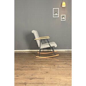 Lora Sallanan Koltuk Tv Koltuğu Sallanır Sandalye Dinlenme Koltuğu Rahat | Şık Tasarım Gri