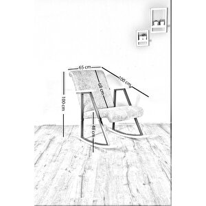 Lora Sallanan Koltuk Tv Koltuğu Sallanır Sandalye Dinlenme Koltuğu Rahat | Şık Tasarım Gri