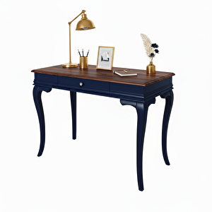 90 Cm Masif Rustik Lacivert Ceviz Dresuar