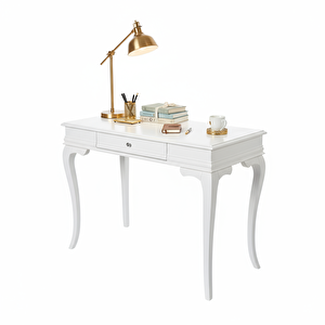 120 Cm Masif Rustik Beyaz Dresuar