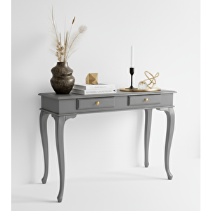 110 Cm Masif Çekmeceli Lükens Gri Dresuar