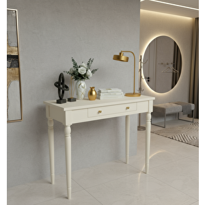 110 Cm Masif Tornalı Krem Dresuar