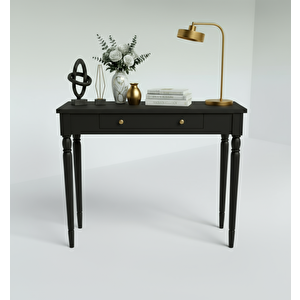 110 Cm Masif Tornalı Siyah Dresuar