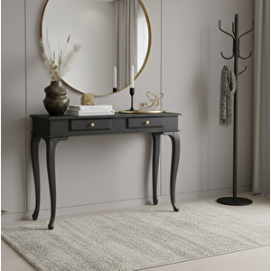 120 Cm Masif Çekmeceli Lükens Antrasit Dresuar