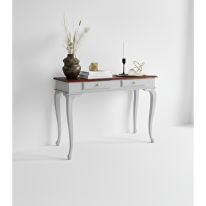 110 Cm Masif Çekmeceli Lükens Açık Gri Ceviz Dresuar