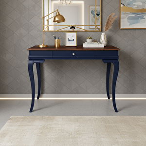 110 Cm Masif Rustik Lacivert Ceviz Dresuar