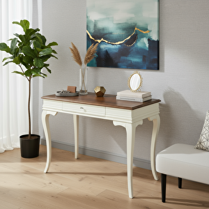 80 Cm Masif Rustik Krem Ceviz Dresuar