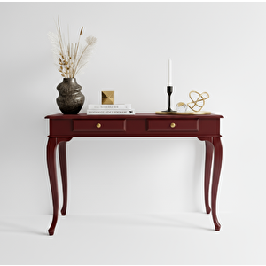 Wooding Mobilya 120 Cm Masif Çekmeceli Lükens Bordo Dresuar