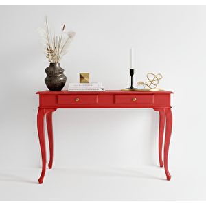 Wooding Mobilya 120 Cm Masif Çekmeceli Lükens Kırmızı Dresuar