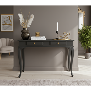 110 Cm Masif Çekmeceli Lükens Antrasit Dresuar