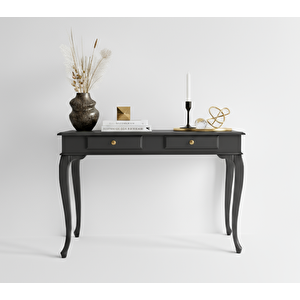 110 Cm Masif Çekmeceli Lükens Antrasit Dresuar