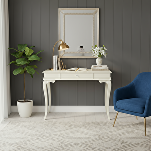 90 Cm Masif Rustik Krem Dresuar