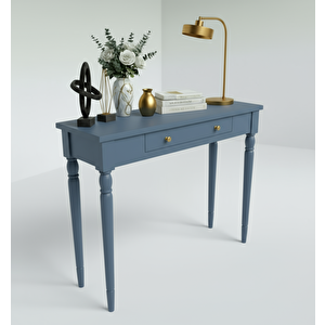 110 Cm Masif Tornalı Mavi Dresuar