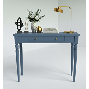 110 Cm Masif Tornalı Mavi Dresuar