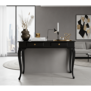 110 Cm Masif Çekmeceli Lükens Siyah Dresuar