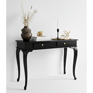 110 Cm Masif Çekmeceli Lükens Siyah Dresuar