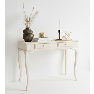 110 Cm Masif Çekmeceli Lükens Krem Dresuar