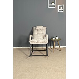 Alice Sallanır Sandalye & Dinlenme Koltuğu Sallanan Sandalye Tv Koltuğu Keten Krem Krem
