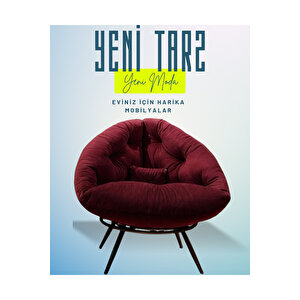 Ergonomik Modern Berjer Tekli Koltuk | Geniş Ve Rahat Oturma Alanı | Okuma & Dinlenme Koltuğu Mor