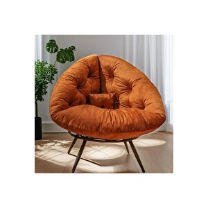 Prestige Milano Style Tekli Berjer | Ergonomik Koltuk | Konforlu Dinlenme & Kitap Okuma Köşesi Turuncu