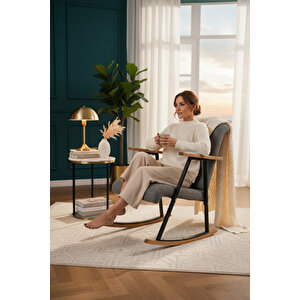 Tork Sallanan Koltuk Sallanır Tv Koltuğu Sallanan Sandalye Dinlenme Koltuğu Keten Gri Gri