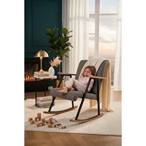 Tork Sallanan Koltuk Sallanır Tv Koltuğu Sallanan Sandalye Dinlenme Koltuğu Keten Gri Gri