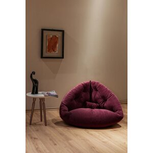 Miouus Berjer | California Esintili Tekli Koltuk | Kitap Okuma & Rahat Dinlenme Koltuğu Mor