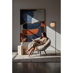 Geniş Oturma Alanlı Modern Berjer Tekli Koltuk | Dinlenme & Kitap Okuma Koltuğu | Krem