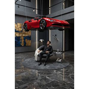 Luxury Yastıklı Minderli Tekli Koltuk Berjer | Ergonomik Oturma Alanı | Premium Kalite - Füme