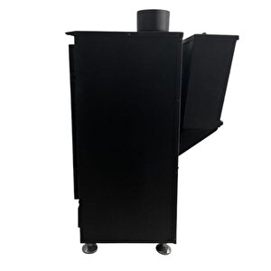 Kuntsa Sirius Tek Camlı Pelet Sobası Peletli Şömine