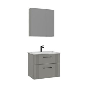 Bari 65 Cm Banyo Dolabı Takımı Mat Kaşmir