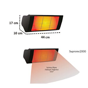 Hottable Supreme 2000 Elektrikli Dış Mekan Isıtıcı  | Rehome 0,10 mm
