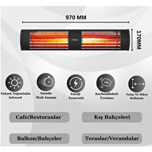 Hottable Supreme 3000 Elektrikli Dış Mekan Isıtıcı  | Rehome