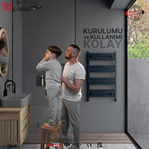 Ligne Aluminyum Havlupan 80,5x48 Cm Kumlu Antrasit
